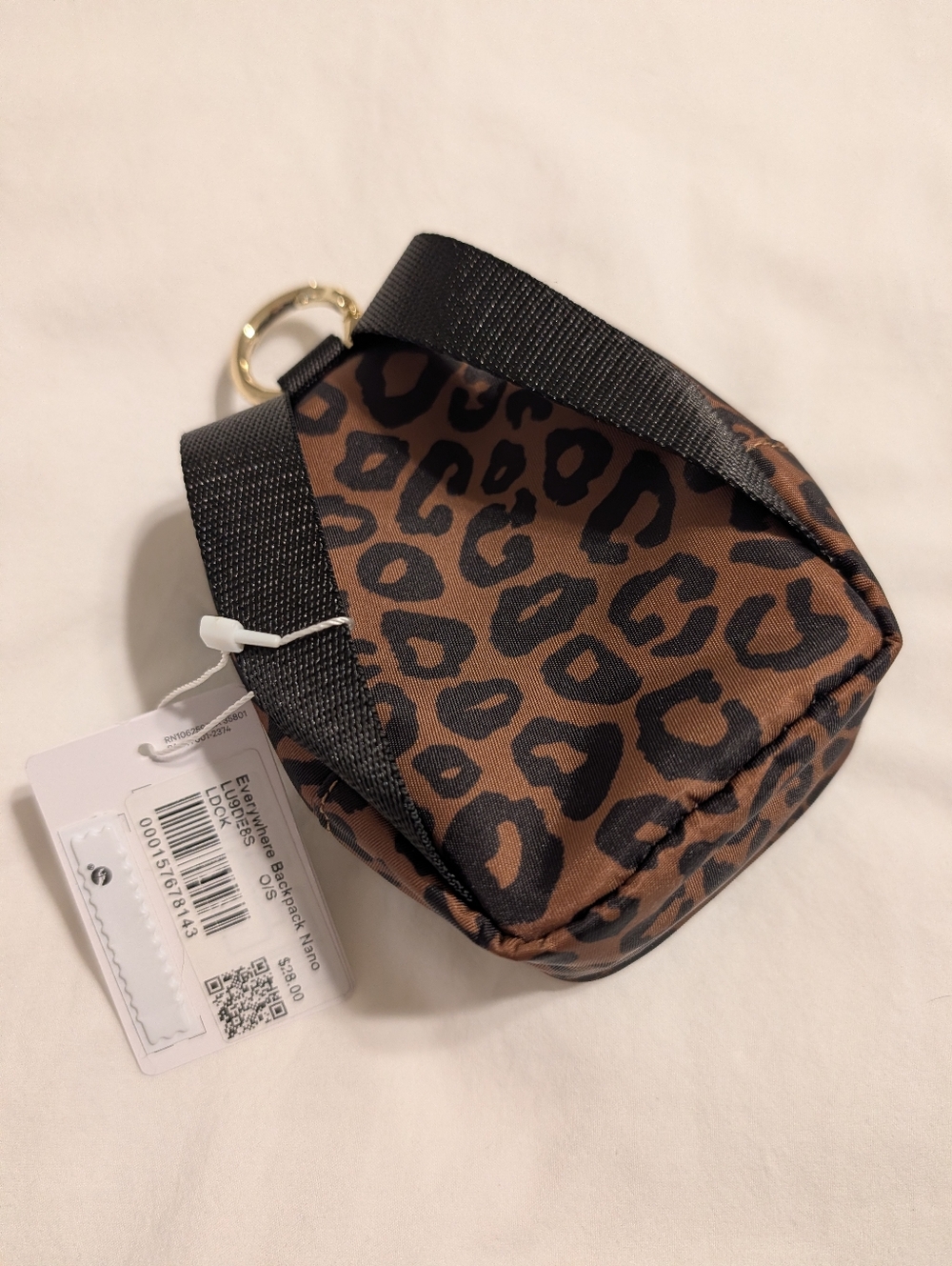 Lululemon Everywhere Backpack Nano - Leopard Print With Gold Hardware - Picture 4 of 5